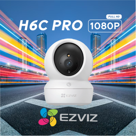 CAMARA EZVIZ IP H6C PRO 2MP 360º PT INTERIOR 1080P WIFI 2.4GHZ AUDIO BI-DIRECIONAL 📶🔒🔊