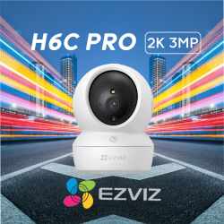 CAMARA EZVIZ IP H6C PRO 3MP 360º PT INTERIOR 2K WIFI 2.5GHZ AUDIO BI-DIRECIONAL 📶🔒🔊