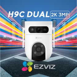 CAMARA EZVIZ IP WIFI EXTERIOR H9C DUAL 2K 3MP, ALARMA , AUDIO BIDIRECCIONAL