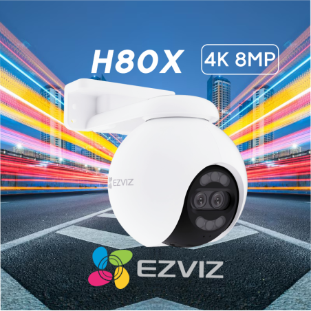 EZVIZ H80X 4K 8MP COLOR FULL EXTERIOR CON AUDIO BIDIRECCIONAL 📶🔒🔊