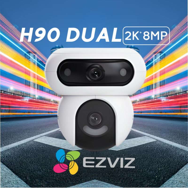 CAMARA EZVIZ EXT H90 DUAL 4MP 2K & 2K EXTERIOR CAMARA EZVIZ EXT H90 DUAL 4MP 2K & 2K EXTERIOR