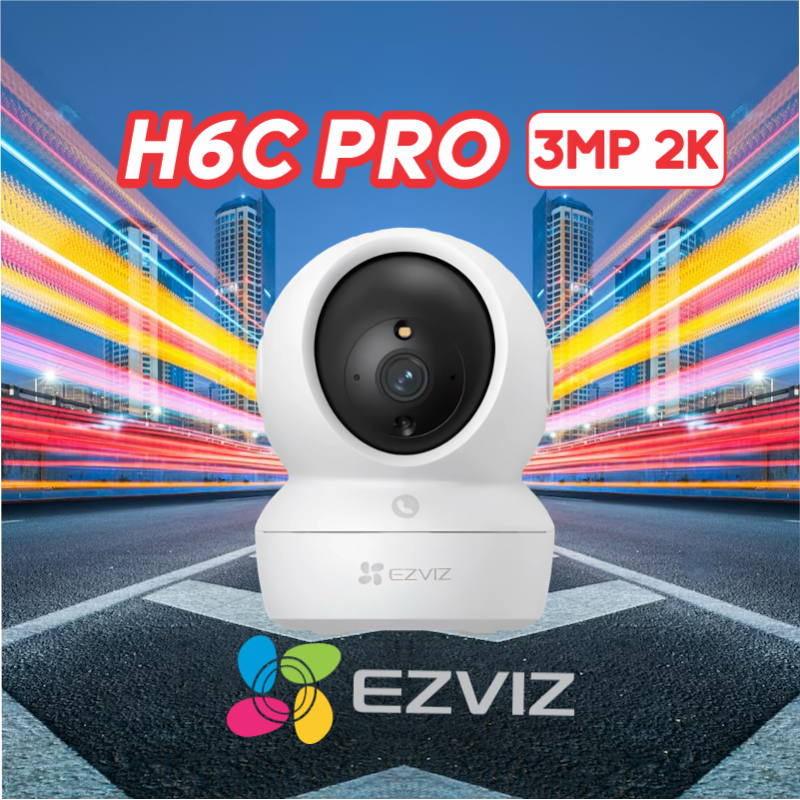 EZVIZ H6C PRO 3MP 2K /WIFI /GIRA 360°/CON AUDIO BIDIRECCIONAL📶🔒🔊