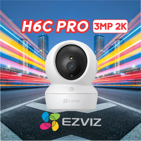 EZVIZ H6C PRO 3MP 2K /WIFI /GIRA 360°/CON AUDIO BIDIRECCIONAL📶🔒🔊