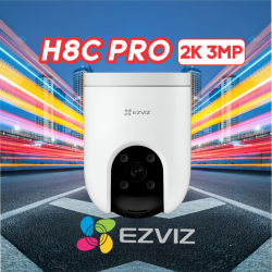 EZVIZ H8C PRO 3MP 2K/WIFI /GIRA 360°/CON AUDIO BIDIRECCIONAL 📶🔒🔊