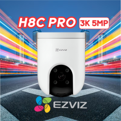 EZVIZ H8C PRO 5MP 3K/WIFI /GIRA 360°/CON AUDIO BIDIRECCIONAL 📶🔒🔊