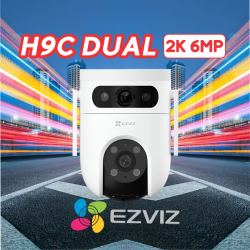 EZVIZ H9C DUAL 4MP 2K /WIFI /GIRA 360°/DOBLE LENTE /CON AUDIO BIDIRECCIONAL 📶🔒🔊