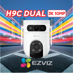 EZVIZ H9C DUAL 10MP 3K /WIFI /GIRA 360°/DOBLE LENTE /CON AUDIO BIDIRECCIONAL 📶🔒🔊