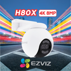 EZVIZ H80X 8MP 4K /WIFI /GIRA 360°/DOBLE LENTE /CON AUDIO BIDIRECCIONAL 📶🔒🔊