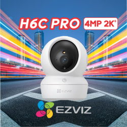 EZVIZ H6C PRO 4MP 2K+ /WIFI /GIRA 360°/CON AUDIO BIDIRECCIONAL📶🔒🔊