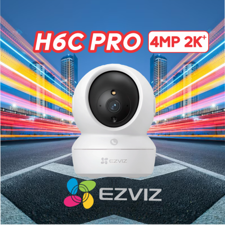EZVIZ H6C PRO 4MP 2K+ /WIFI /GIRA 360°/CON AUDIO BIDIRECCIONAL📶🔒🔊