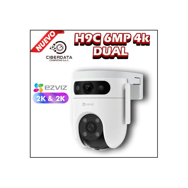 CAMARA EZVIZ IP WIFI EXTERIOR H9C DUAL 2K , ALARMA , AUDIO BIDIRECCIONAL