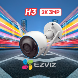 EZVIZ H3 3MP 2K /WIFI /LENTE FIJA/CON AUDIO BIDIRECCIONAL📶🔒🔊