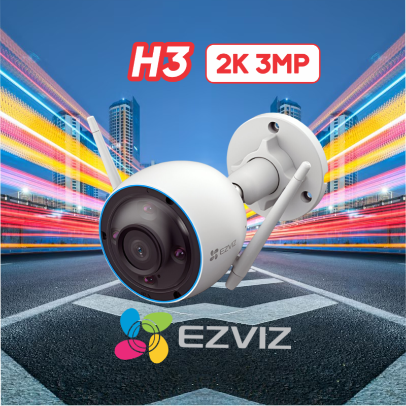 EZVIZ H3 3MP 2K /WIFI /LENTE FIJA/CON AUDIO BIDIRECCIONAL📶🔒🔊 EZVIZ H3 3MP 2K /WIFI /LENTE FIJA/CON AUDIO BIDIRECCIONAL📶🔒🔊