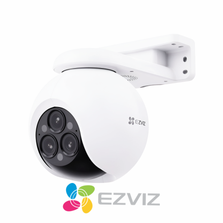 EZVIZ H80F 4MP 2K+ /WIFI /GIRA 360°/TRIPLE LENTE /CON AUDIO BIDIRECCIONAL 📶🔒🔊