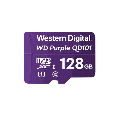 MEMORIA MICROSD 128GB PARA VIDEO VIGILANCIA - WD PURPURA