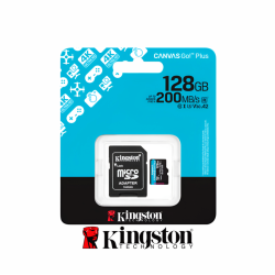 KINGSTON CANVAS GO! PLUS 128GB MEMORIA MICROSD CON ADAPTADOR SD