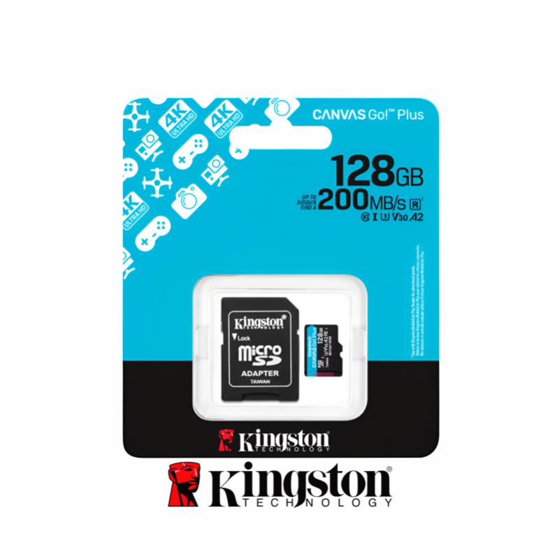 KINGSTON CANVAS GO! PLUS 128GB MEMORIA MICROSD CON ADAPTADOR SD