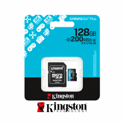 KINGSTON CANVAS GO! PLUS 128GB MEMORIA MICROSD CON ADAPTADOR SD