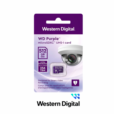 WESTERN DIGITAL 512GB WD PURPURA MEMORIA MICRO SD