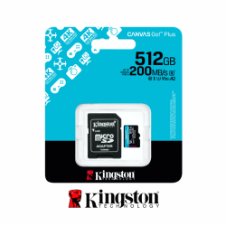 KINGSTON CANVAS GO! PLUS 512GB MEMORIA MICROSD CON ADAPTADOR SD
