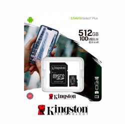 KINGSTON CANVAS SELECT PLUS  512GB MEMORIA MICROSD CON ADAPTADOR SD