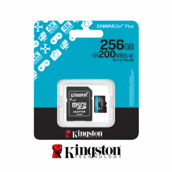 KINGSTON CANVAS GO! PLUS 256GB MEMORIA MICROSD CON ADAPTADOR SD