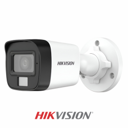 HIKVISION TUBO 5MP 3K /ANALOGA/FIJA/ SMART HYBRID LIGHT IR 20M 2.8MM C/AUDIO