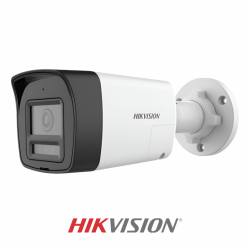HIKVISION TUBO 2MP 1080P /ANALOGA/FIJA/ SMART HYBRID LIGHT IR 20M 2.8MM C/AUDIO DOBLE VIA