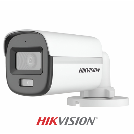 HIKVISION TUBO 2MP 1080P COLOR VU /ANALOGA/FIJA/ SMART HYBRID LIGHT IR 25M 2.8MM C/AUDIO