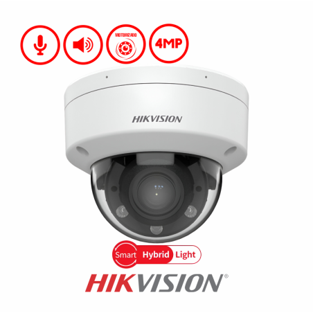 CÁMARA IP DOMO VARIFOCAL MD 2.0 DE 4 MP CON DOBLE LUZ