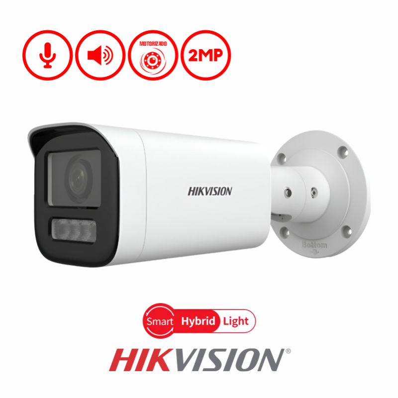 CÁMARA IP TUBO VARIFOCAL MD 2.0 DE 2 MP CON DOBLE LUZ