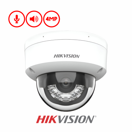 CÁMARA IP  DOMO FIJA CON LUZ HÍBRIDA INTELIGENTE DE 4 MP
