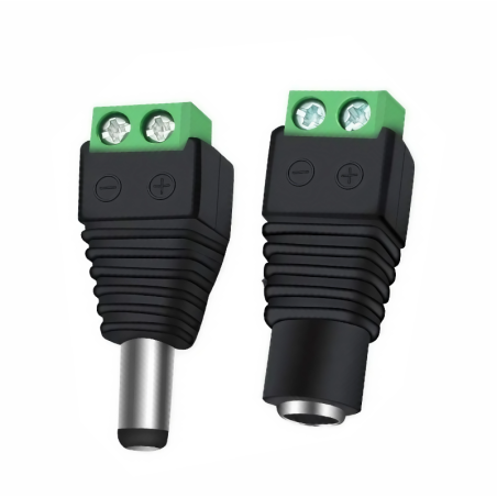 CONECTOR DC PARA ATORNILLAR (HEMBRA/MACHO)