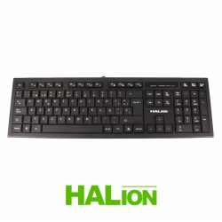TECLADO HALION ESTANDAR MULTIMEDIA,CONEXION USB, COLOR NEGRO (MOD. HA-K334)