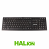 TECLADO HALION ESTANDAR MULTIMEDIA,CONEXION USB, COLOR NEGRO (MOD. HA-K334)