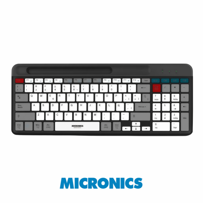 TECLADO MULTIMEDIA BLUETOOTH QUANTUM 3 MIC K600-3M MICRONICS