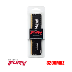 MEMORIA 8GB DDR4 KINGSTON FURY BEAST RGB BLACK BUS 3200MHZ