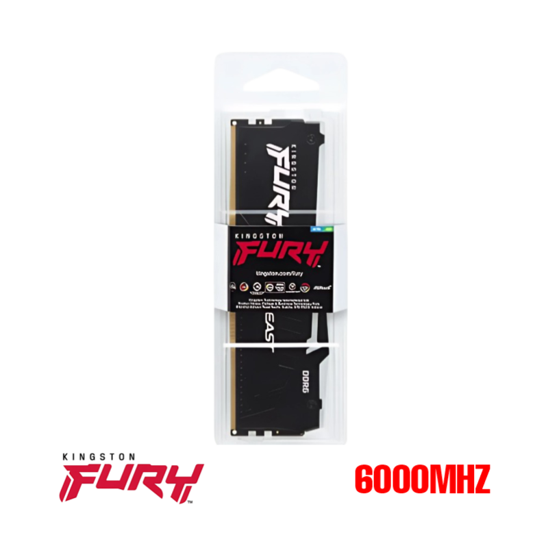 MEMORIA 8GB DDR5 KINGSTON FURY BEAST RGB BLACK BUS 6000MHz