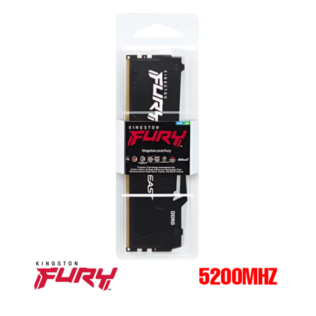 MEMORIA 32GB DDR5 KINGSTON FURY BEAST RGB BLACK BUS 5200MHz